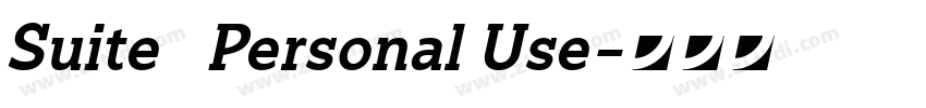 Suite   Personal Use字体转换